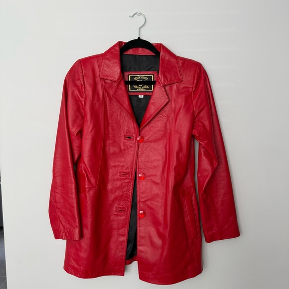 Red Leather Jacket - Picture 1 of 3